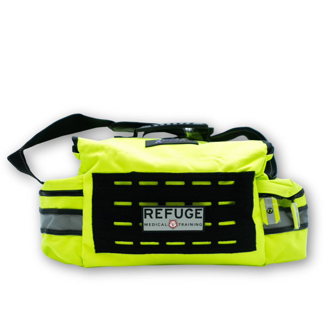 Refuge Medical OSHA Compliance Kit (OCK) First Aid Kit - Florescent Yellow with Refuge Medical Patch