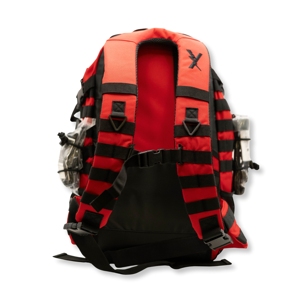 Refuge Medical Field Medic First Aid Backpack - Red, back view