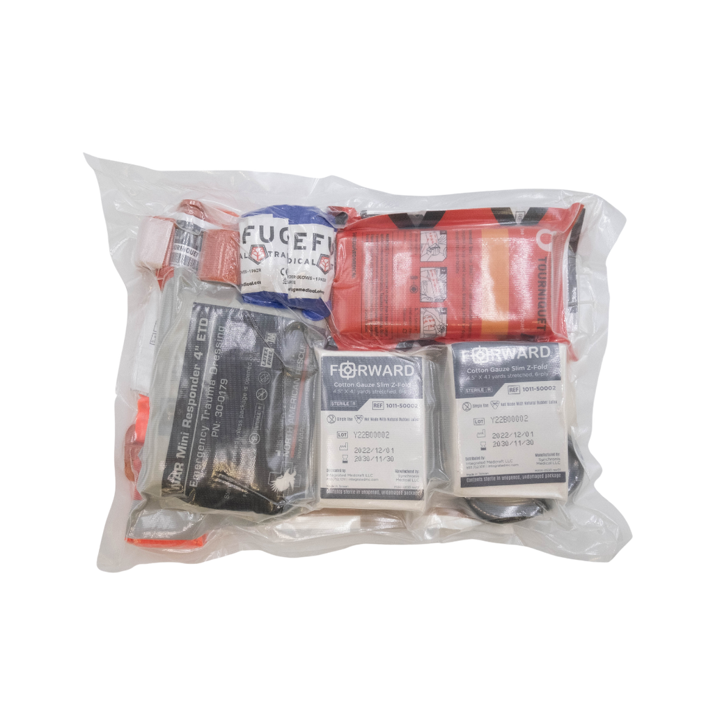 Refuge Medical Desk Kit Vacuum Sealed First Aid Kit - back