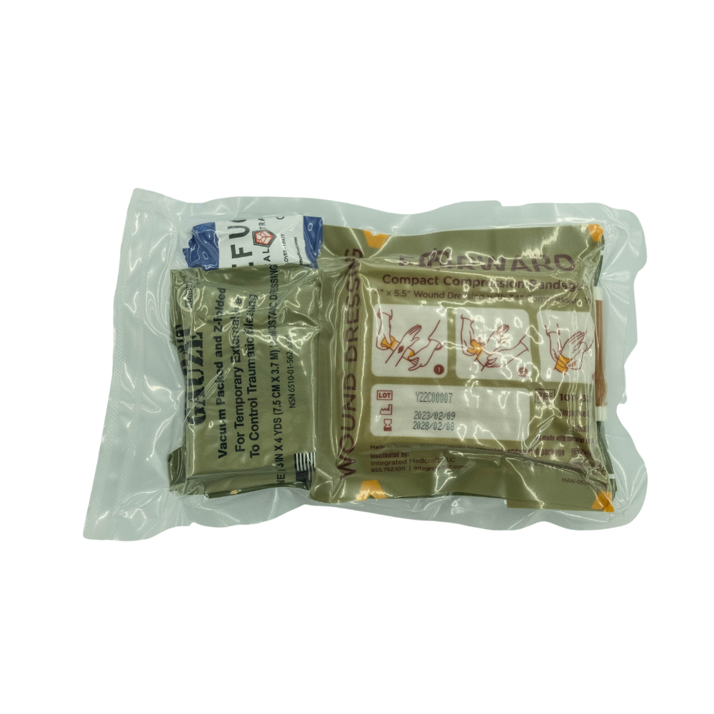 Refuge Medical SLIK Kit Vacuum Sealed First Aid Kit - back