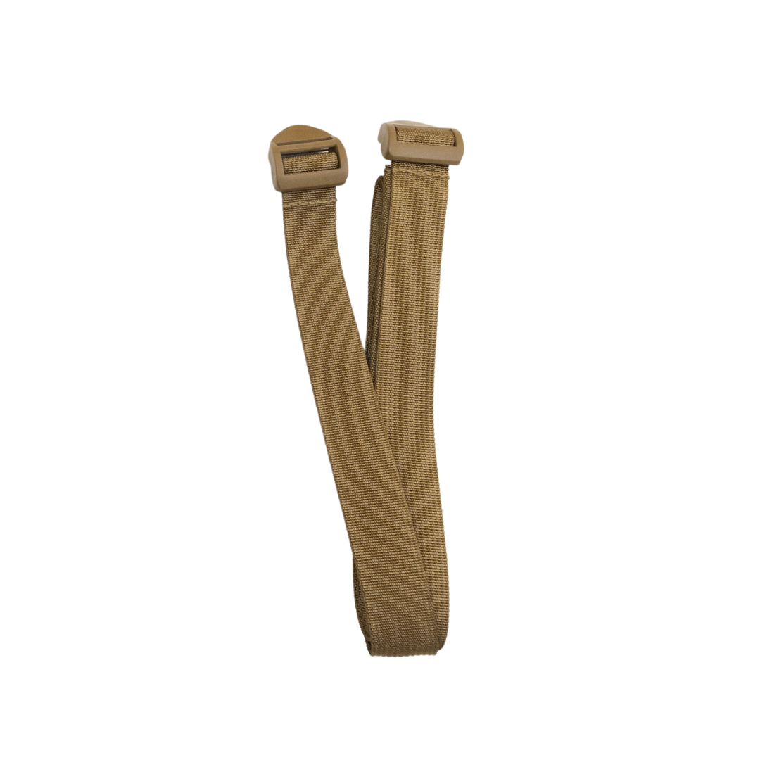 Coyote attachment straps designed for securing a first aid kit in a vehicle headrest.