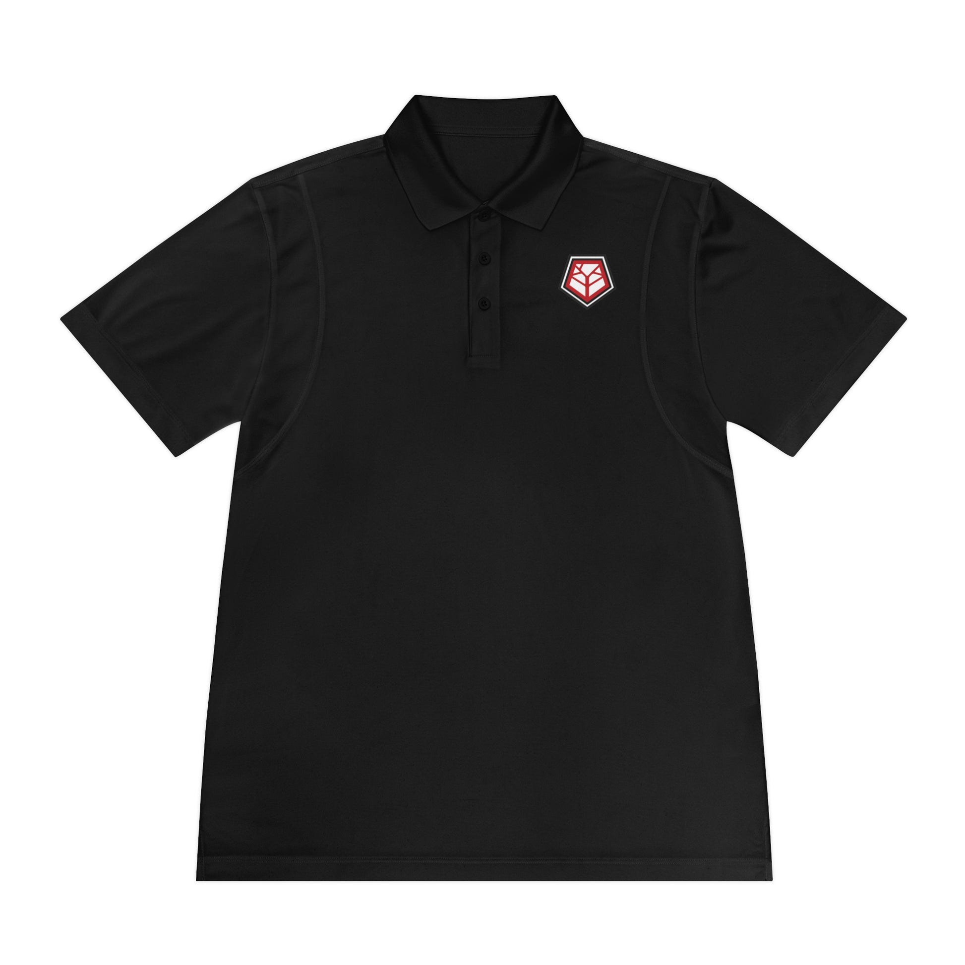Black Polo shirt with Refuge Medical Tree logo on left chest