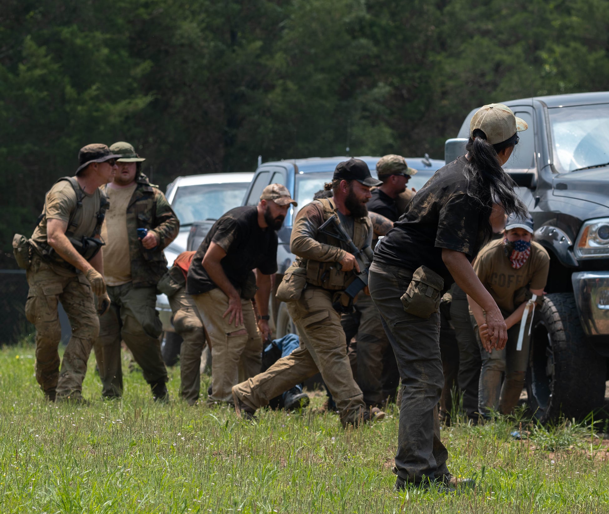 Students during a training scenario