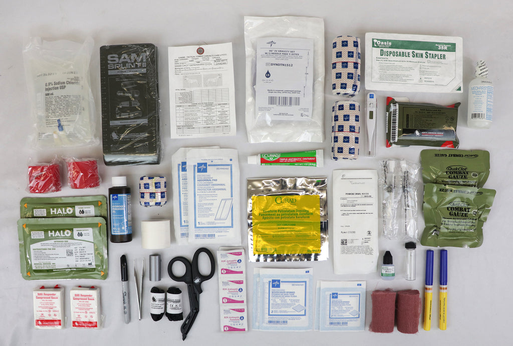 Refuge Medical Mastiff K9 first aid kit - components included