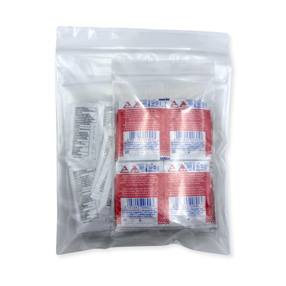 Refuge Medical OCK Wipes inside a Poly Bag (back)