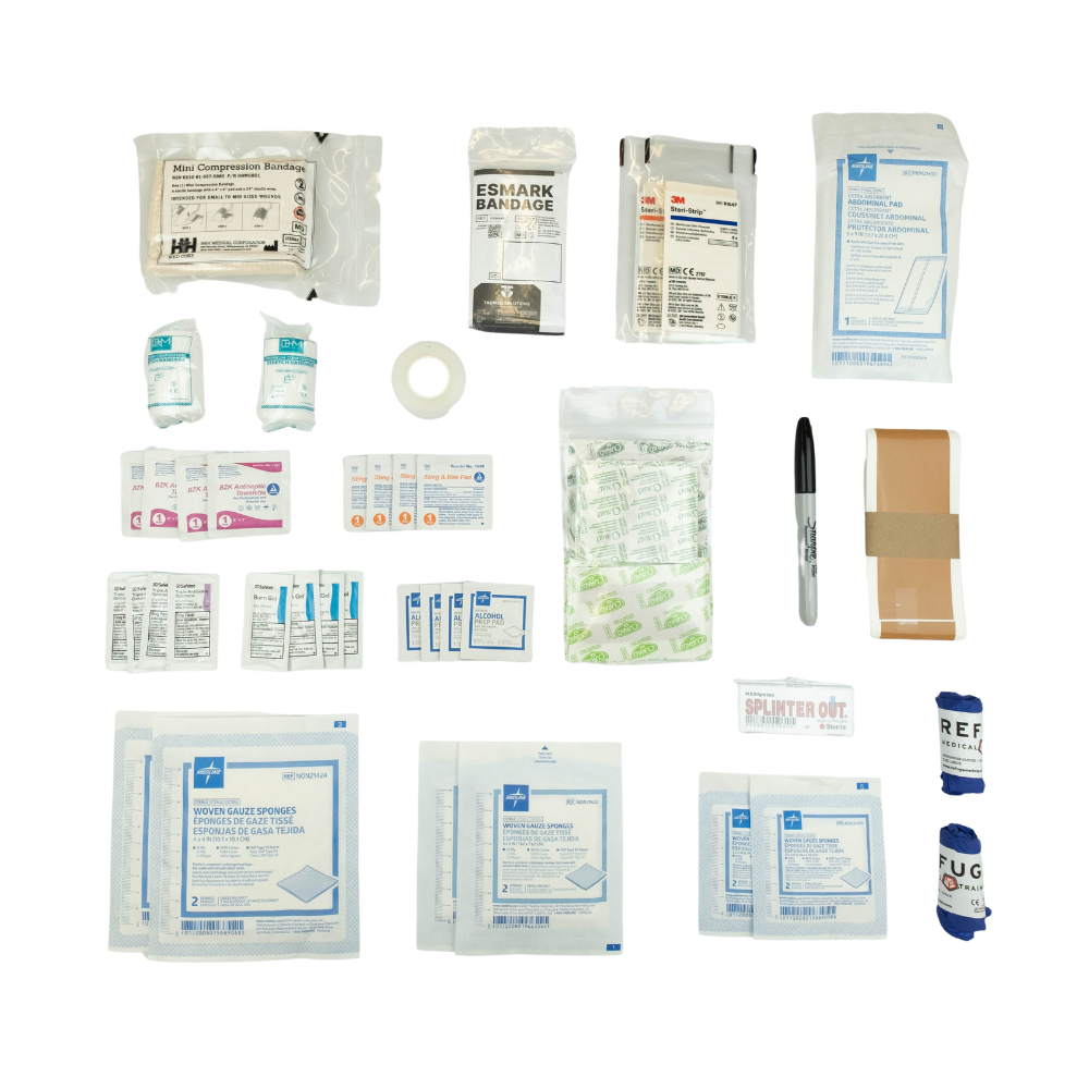 Refuge Medical Boo Boo First Aid Kit - Components included in the Boo Boo Kit