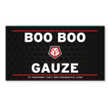 Boo Boo Gauze packaging with a red hexagonal logo on a black background