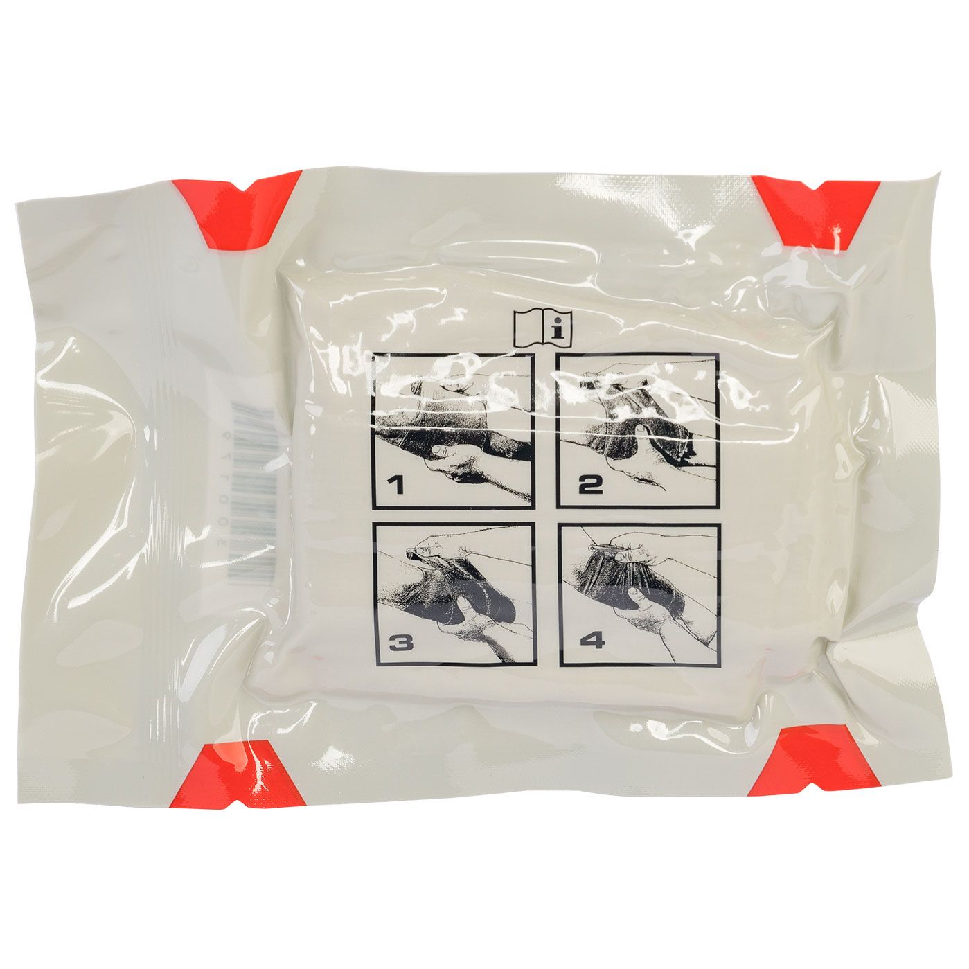 4in mini responder emergency trauma dressing in white packaging