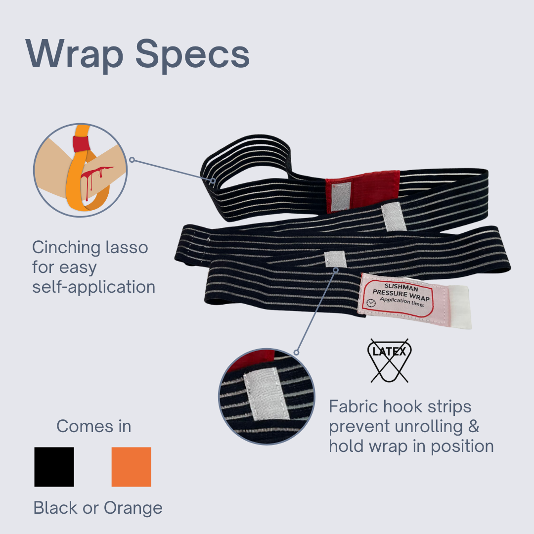 SLISHMAN PRESSURE WRAP - Orange / Wrap Only Medical Components Refuge Medical